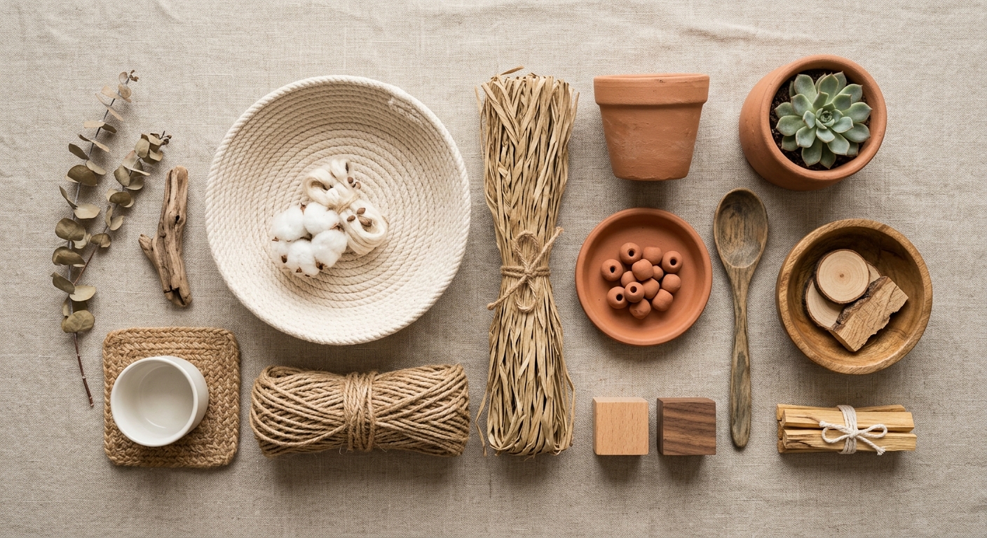 Choosing Natural Materials for Home Decor: Cotton, Jute, Wood, and Ceramic